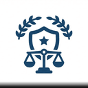 Минималистичная одноцветная иконка юридической гарантии на белом фоне для раздела политики cookie сайта